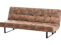 Beliani 3-Istuttava Vuodesohva Keinonahka Ruskea Derby Outlet