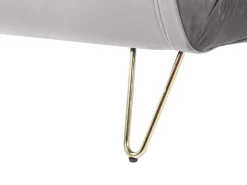 Beliani 2-Istuttava Vuodesohva Sametti Harmaa Vestfold Cheap