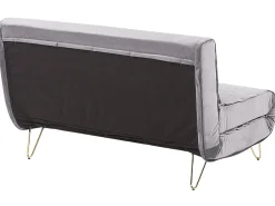 Beliani 2-Istuttava Vuodesohva Sametti Harmaa Vestfold Cheap