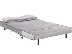 Beliani 2-Istuttava Vuodesohva Sametti Harmaa Vestfold Cheap