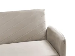 Beliani 3-Istuttava Vuodesohva Sametti Ruskeanharmaa Senja Clearance