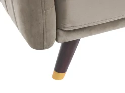 Beliani 3-Istuttava Vuodesohva Sametti Ruskeanharmaa Senja Clearance