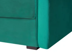 Beliani 3-Istuttava Vuodesohva Sametti Säilytystila Smaragdinvihrea Eksjo Best Sale