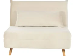 Beliani 1-Istuttava Vuodesohva Sametti Kermanvalkoinen Setten Best Sale