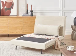 Beliani 1-Istuttava Vuodesohva Sametti Kermanvalkoinen Setten Best Sale