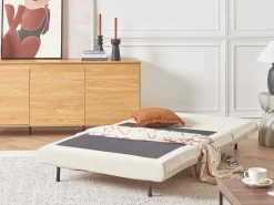 Beliani 1-Istuttava Vuodesohva Sametti Kermanvalkoinen Setten Best Sale