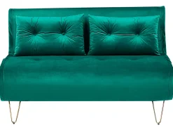 Beliani 2-Istuttava Vuodesohva Sametti Tummanvihrea Vestfold Shop