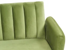 Beliani 3-Istuttava Vuodesohva Sametti Oliivinvihrea Vimmerby Store