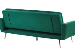 Beliani 3-Istuttava Vuodesohva Sametti Tummanvihrea Vettre Hot