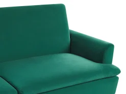 Beliani 3-Istuttava Vuodesohva Sametti Tummanvihrea Vettre Hot