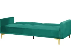Beliani 3-Istuttava Vuodesohva Sametti Vihrea Lucan Best Sale