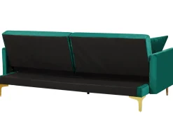 Beliani 3-Istuttava Vuodesohva Sametti Vihrea Lucan Best Sale