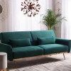 Beliani 3-Istuttava Vuodesohva Sametti Smaragdinvihrea Eina Clearance