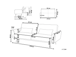 Beliani 3-Istuttava Vuodesohva Sametti Smaragdinvihrea Eina Clearance