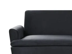 Beliani 3-Istuttava Vuodesohva Sametti Musta Vettre Fashion