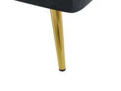 Beliani 3-Istuttava Vuodesohva Sametti Musta Vettre Fashion