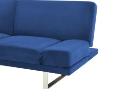 Beliani 2-Istuttava Vuodesohva Sametti Laivastonsininen York Discount