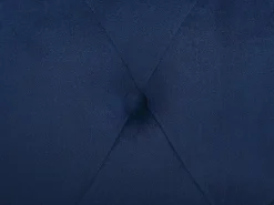 Beliani 3-Istuttava Vuodesohva Sametti Sininen Chesterfield Outlet