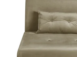 Beliani 1-Istuttava Vuodesohva Sametti Oliivinvihrea Farris Fashion