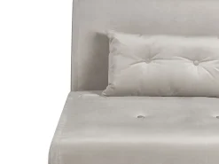 Beliani 1-Istuttava Vuodesohva Sametti Vaaleanharmaa Farris Shop