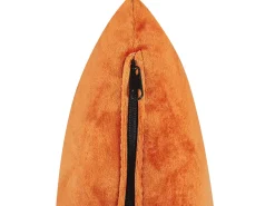 Beliani 3-Istuttava Vuodesohva Sametti Oranssi Lucan Fashion