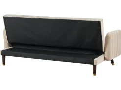 Beliani 3-Istuttava Vuodesohva Sametti Beige Senja Best Sale