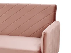 Beliani 3-Istuttava Vuodesohva Sametti Vaaleanpunainen Senja Hot