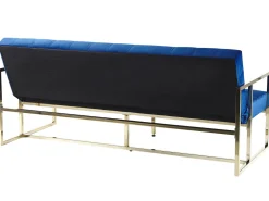 Beliani 3-Istuttava Vuodesohva Sametti Laivastonsininen Marstal Flash Sale