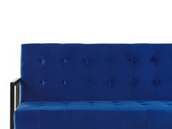 Beliani 3-Istuttava Vuodesohva Sametti Laivastonsininen Marstal Flash Sale