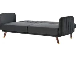 Beliani 3-Istuttava Vuodesohva Sametti Musta Senja Store