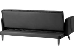 Beliani 3-Istuttava Vuodesohva Sametti Musta Senja Store