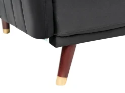 Beliani 3-Istuttava Vuodesohva Sametti Musta Senja Store