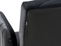 Beliani 3-Istuttava Vuodesohva Sametti Musta Senja Store