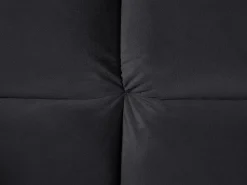 Beliani 3-Istuttava Vuodesohva Sametti Musta Asby Cheap