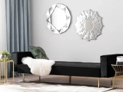 Beliani 3-Istuttava Vuodesohva Sametti Musta Visnes Clearance