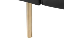 Beliani 3-Istuttava Vuodesohva Sametti Musta Visnes Clearance