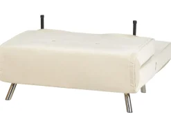 Beliani 1-Istuttava Vuodesohva Sametti Kermanvalkoinen Farris Online