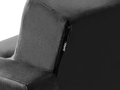 Beliani 3-Istuttava Vuodesohva Sametti Musta Aberdeen Clearance