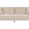 Beliani 3-Istuttava Vuodesohva Sametti Beige Lucan Flash Sale