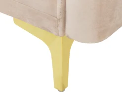 Beliani 3-Istuttava Vuodesohva Sametti Beige Lucan Flash Sale