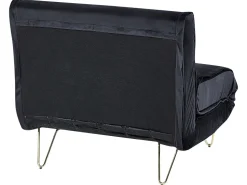 Beliani 1-Istuttava Vuodesohva Sametti Musta Vestfold Store