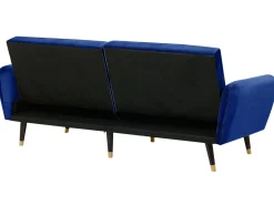 Beliani 3-Istuttava Vuodesohva Sametti Laivastonsininen Vimmerby Cheap
