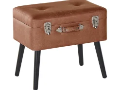 Beliani Jakkara Keinonahka Säilytystila Kullanruskea 52 X 36 Cm Mallard Outlet