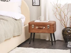 Beliani Jakkara Keinonahka Säilytystila Kullanruskea 52 X 36 Cm Mallard Outlet