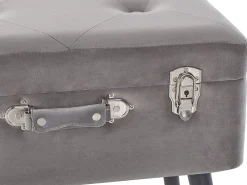 Beliani Jakkara Sametti Säilytystila Harmaa 52 X 36 Cm Mallard Discount