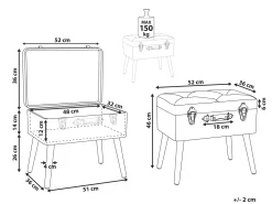 Beliani Jakkara Vakosametti Säilytystila Tummanvihrea 52 X 36 Cm Mallard Fashion