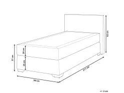 Beliani Jenkkisanky Kangas Tummanharmaa 90 X 200 Cm President New