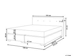 Beliani Jenkkisanky Kangas Vaaleanharmaa 180 X 200 Cm Consul Shop