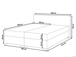 Beliani Jenkkisanky Keinonahka Valkoinen 180 X 200 Cm President Best