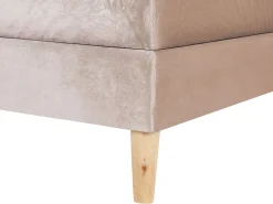 Beliani Jenkkisanky Sametti Beige 180 X 200 Cm Marquise Best